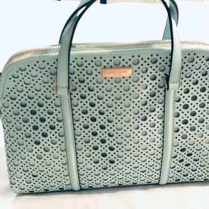 Kate Spade Newbury Lane Caning Leather Purse Green